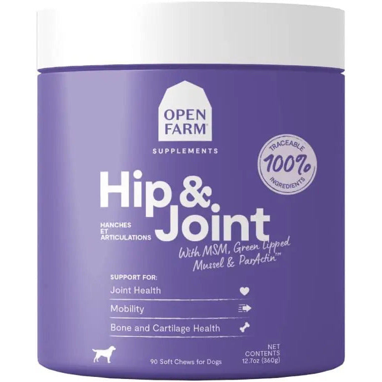 Open Farm Hip & Joint Chews Dog Supplement 90 Count Open Farm