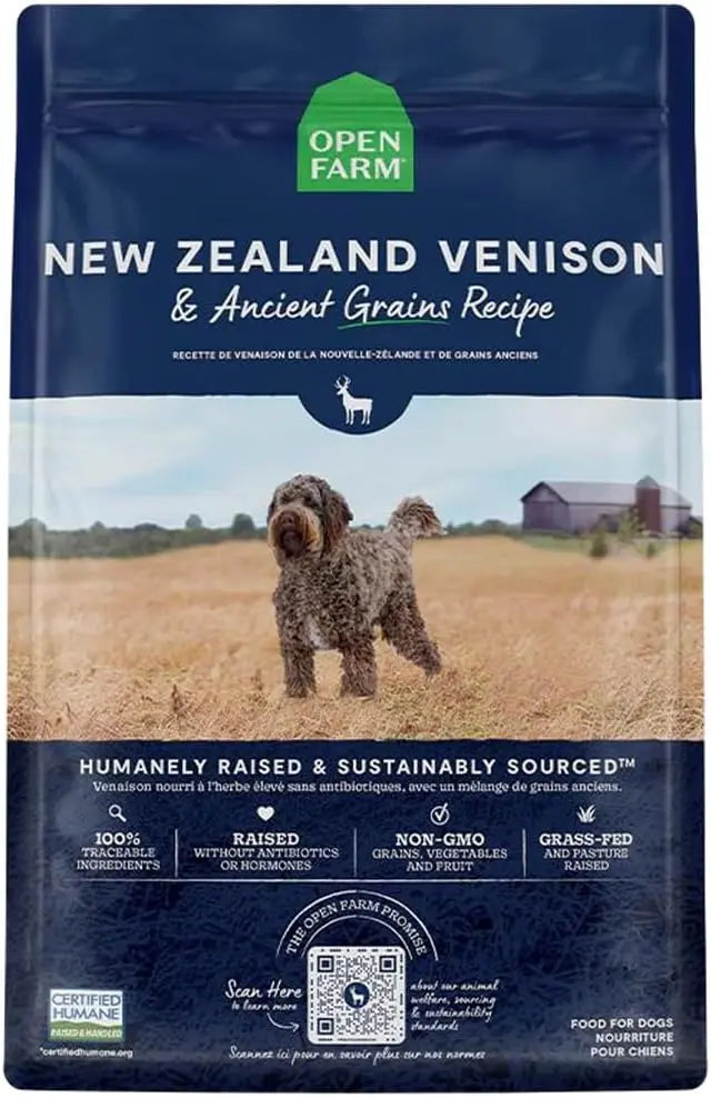 Open Farm New Zealand Venison and Ancient Grains Dry Dog Food Open Farm