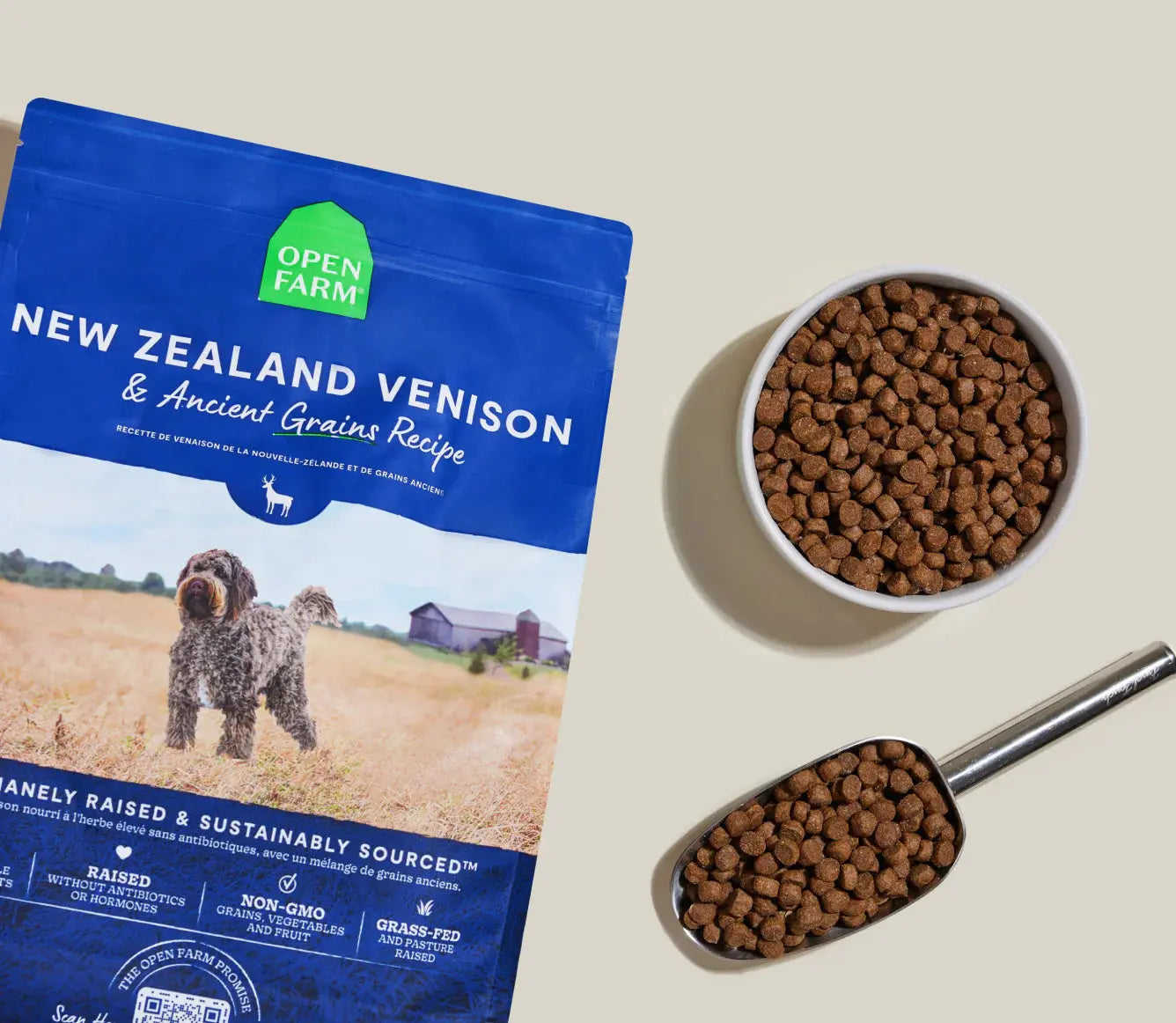 Open Farm New Zealand Venison and Ancient Grains Dry Dog Food Open Farm