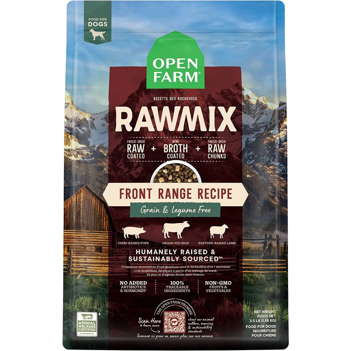 Open Farm RawMix Front Range Recipe Grain & Legume Free Dog Open Farm