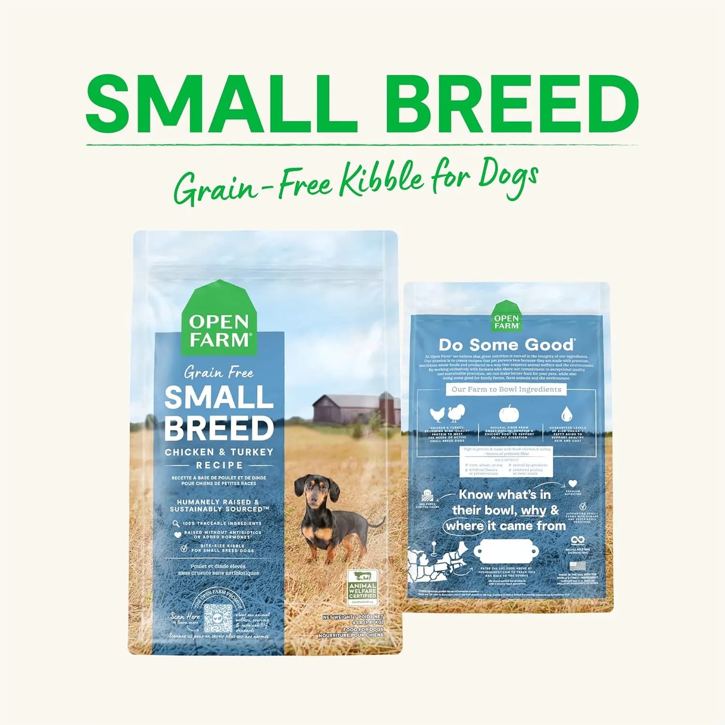 Open Farm Small Breed Chicken, Turkey & Ancient Grains Dry Dog Food Open Farm