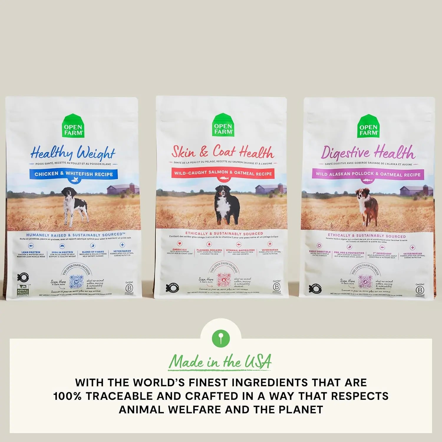 Open Farm Veterinarian Formulated Kibble Chicken & Whitefish Healthy Weight Dog Food Open Farm