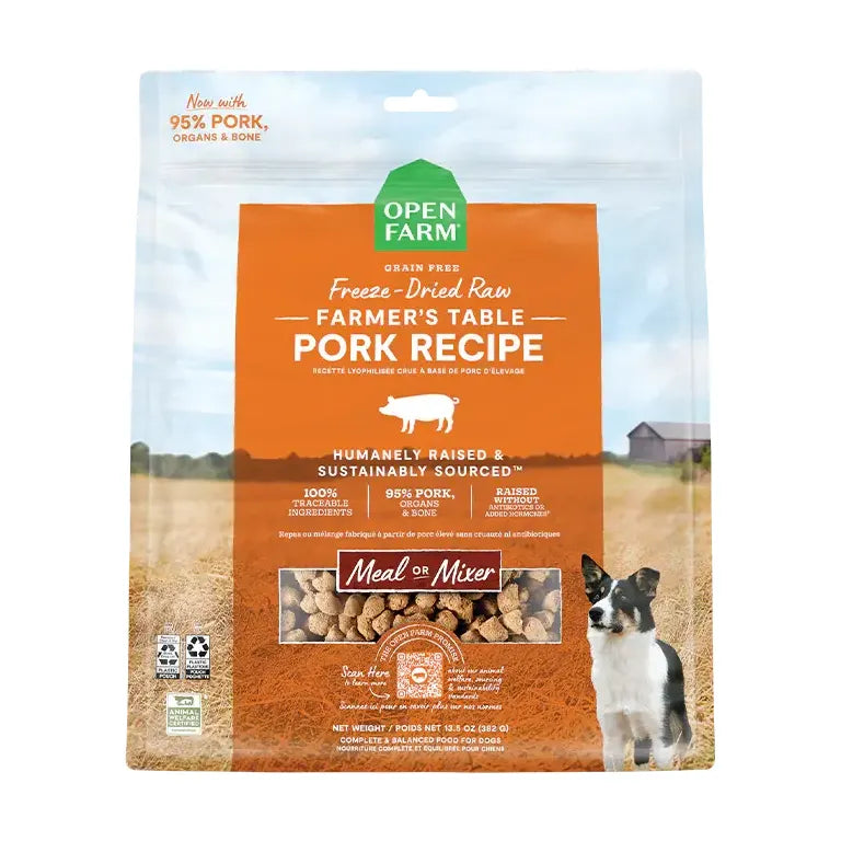 Open Farm® Farmer's Table Pork Freeze Dried Raw Dog Food Open Farm