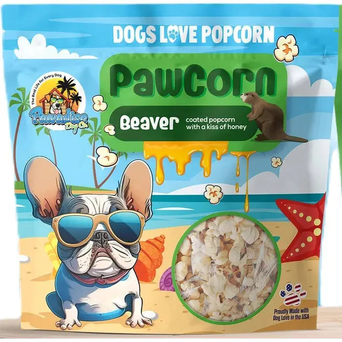 PawCorn Beaver Healthy Dog Treats Popcorn for Dogs PawCorn