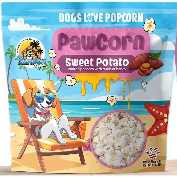 PawCorn Sweet Potato Healthy Dog Treats Popcorn for Dogs PawCorn