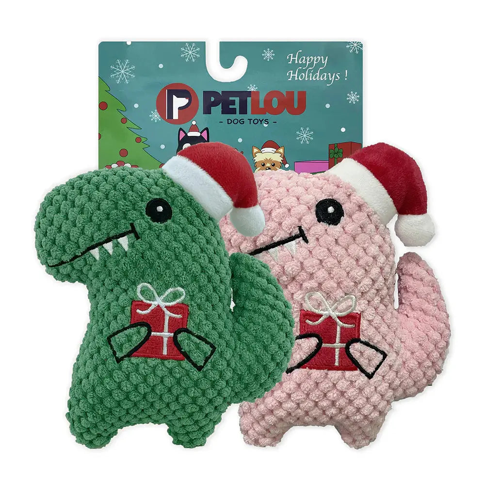 PetLou Christmas Twin Pack Holiday Dog Toys 6" Petlou