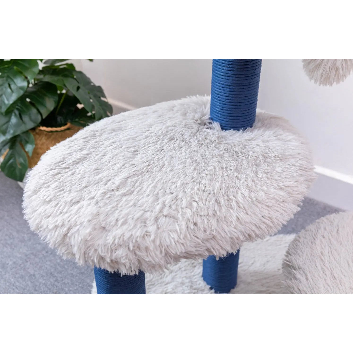 PetPals Blue Galaxy and Gray 4 Level Cat Tree With Condo and Shag fur PetPals Group