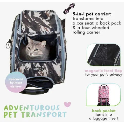 Petique 5-in-1 Pet Carrier for Dogs Cats and Small Animals Petique