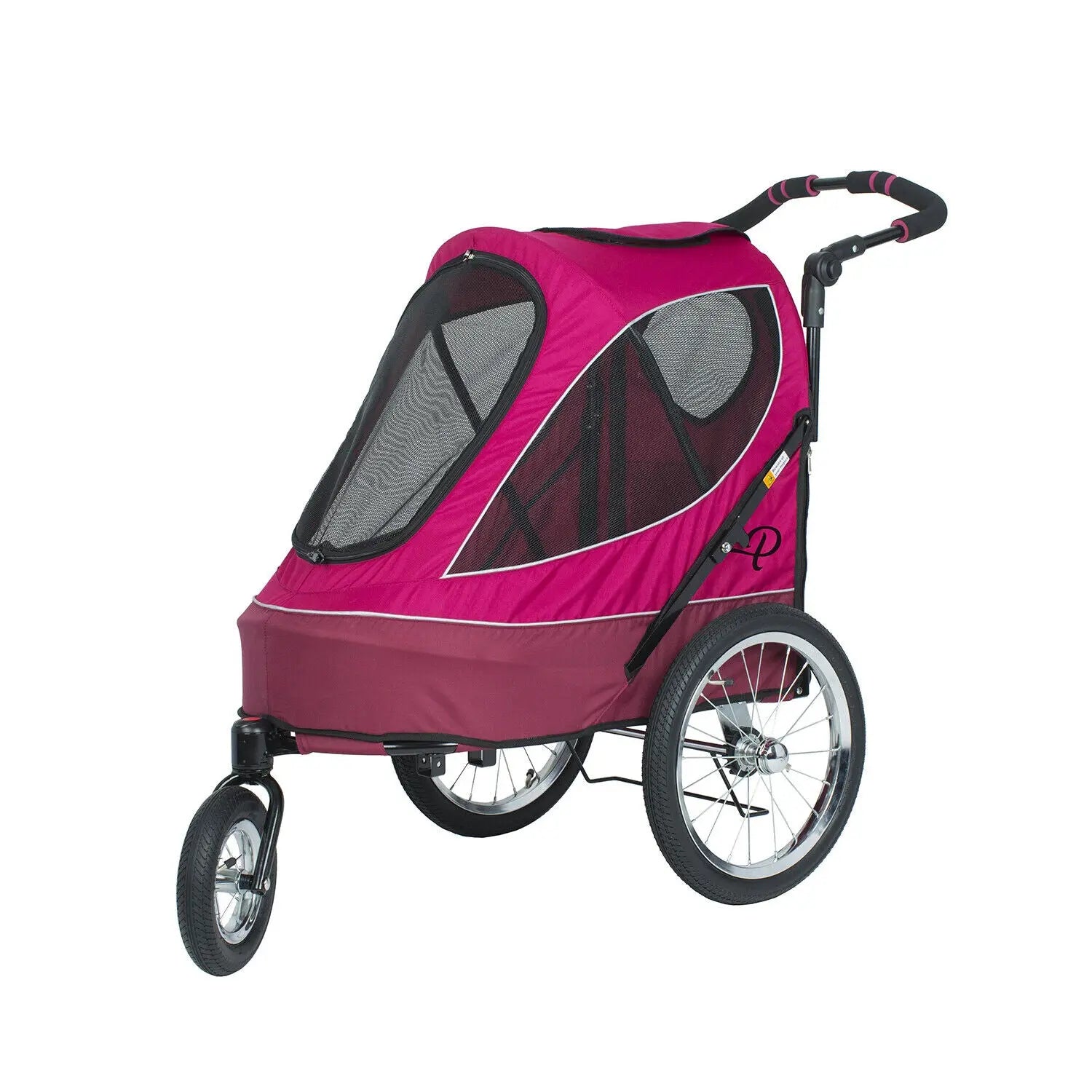 Petique All Terrain Pet Jogger Stroller for Dogs and Cats Berry Petique