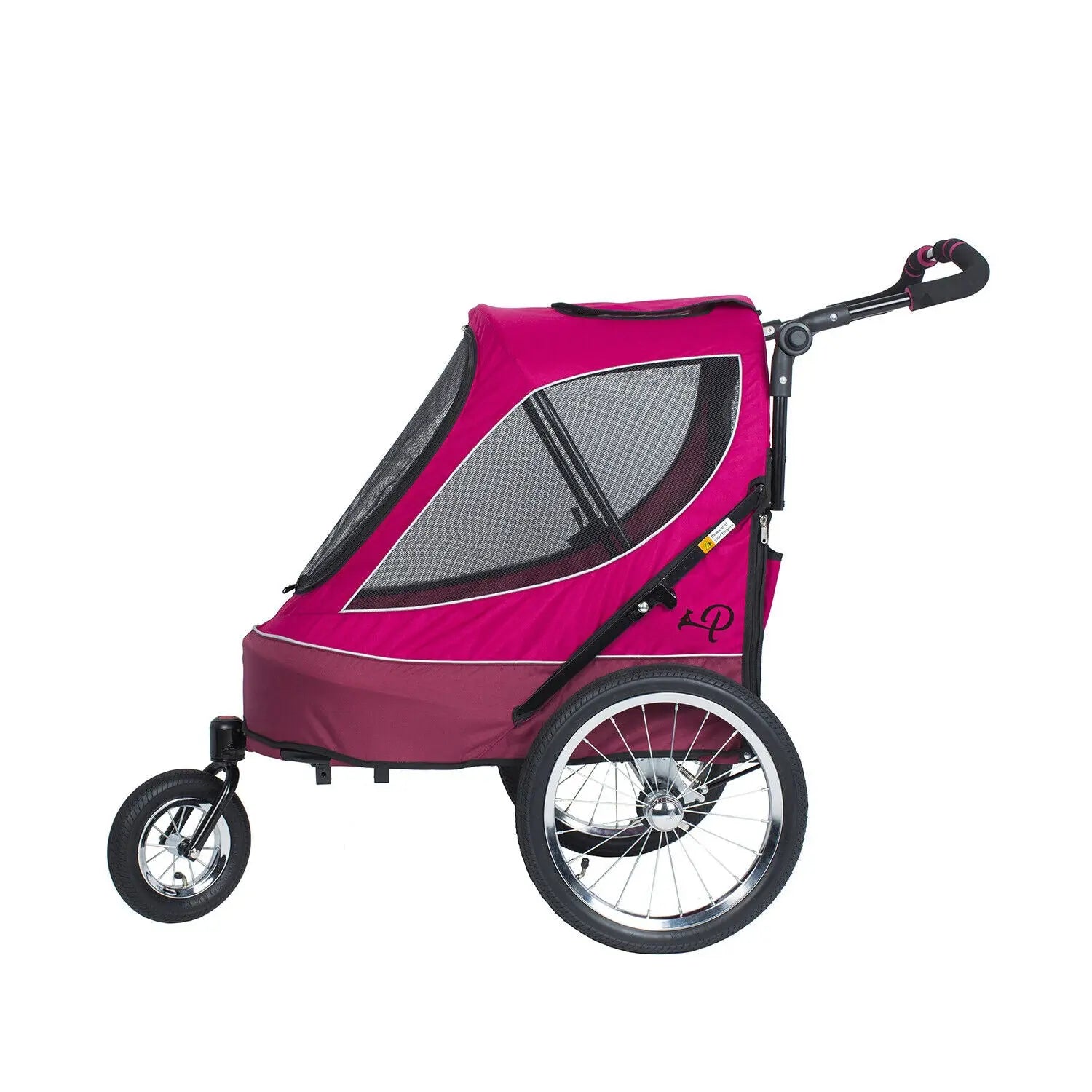 Petique All Terrain Pet Jogger Stroller for Dogs and Cats Berry Petique