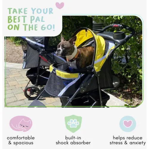 Petique Revolutionary Pet Stroller for Dogs and Cats Supernova Pink Petique