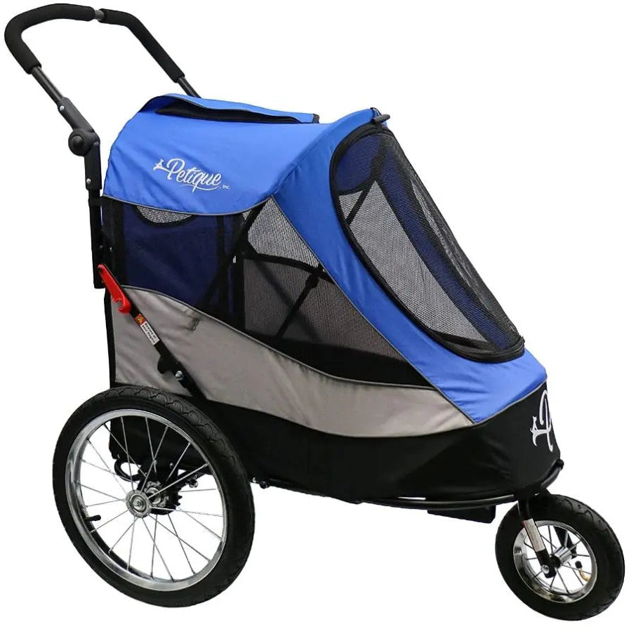 Petique Trailblazer Medium-Sized Ventilated Pet Jogger Dog or Cat Stroller Petique