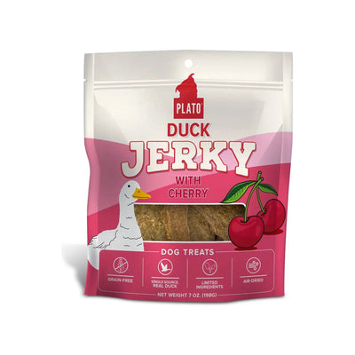 Plato Duck Jerky with Cherry Dog Treats Plato