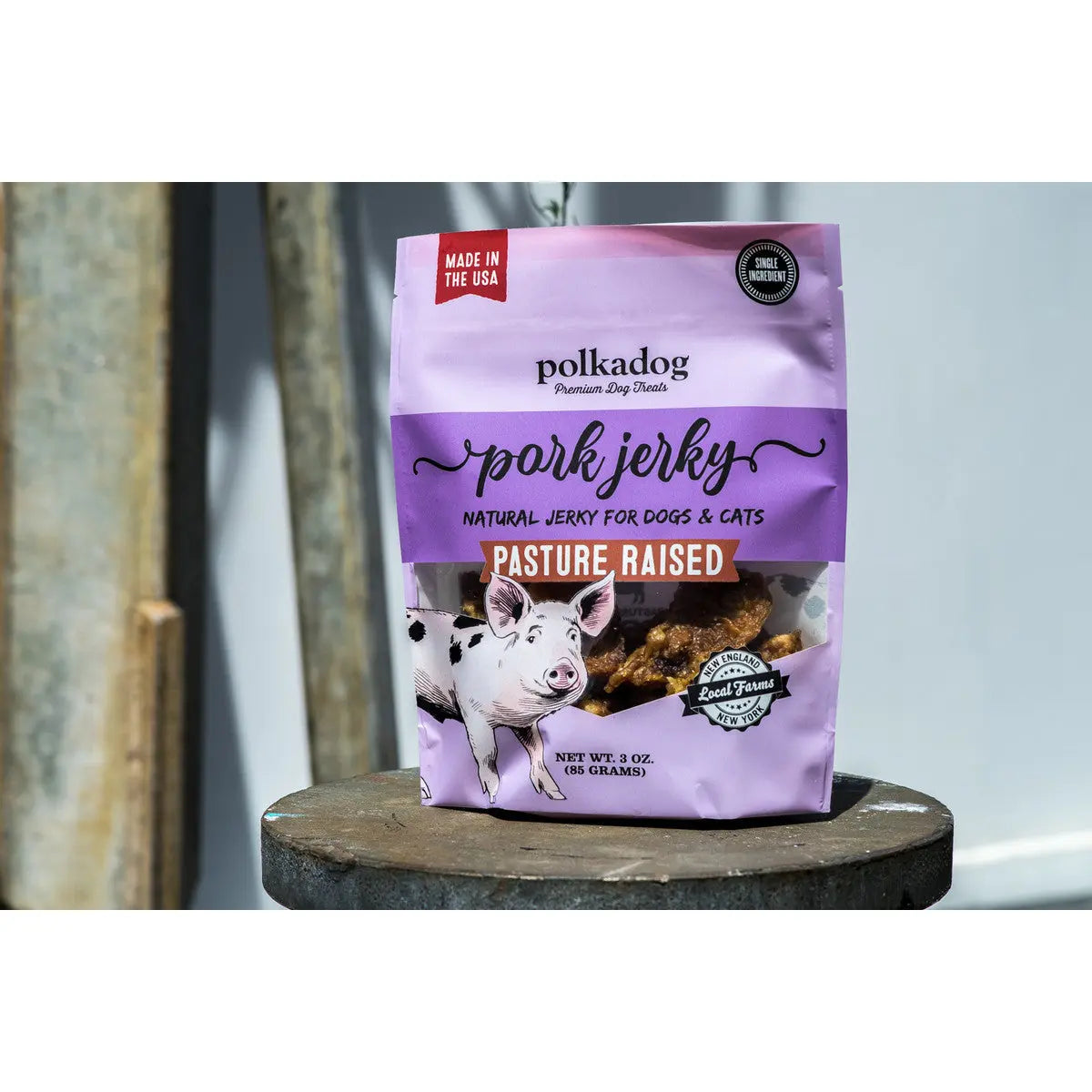 Polkadog Pouch: Pork Jerky Dog Treats Polka Dog