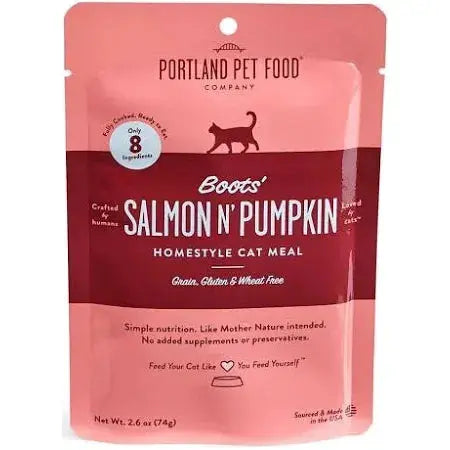 Portland Pet Food Company Boots’ Salmon N’ Pumpkin Cat Food Portland Pet Food