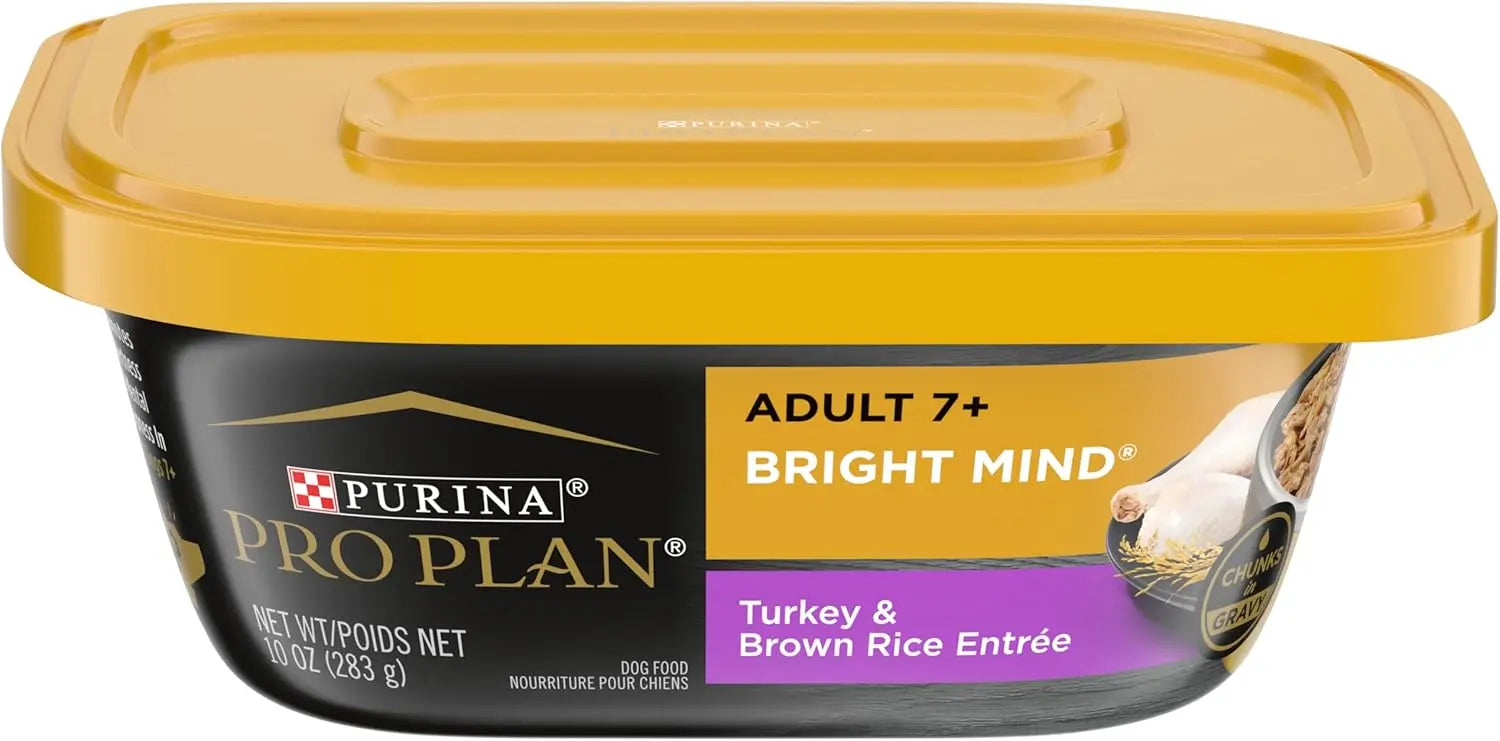 Pro Plan Bright Mind 7+ Turkey & Brown Rice Entree Senior Wet Dog Food 8 / 10 oz Purina Pro Plan