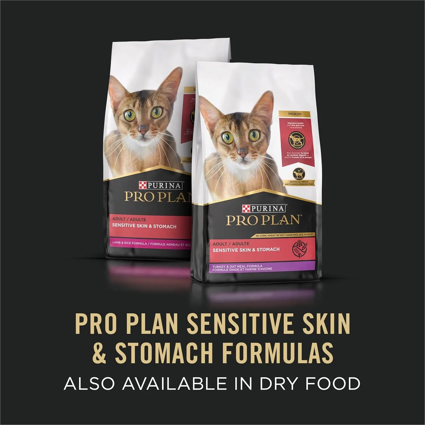 Pro Plan Grain Free Sensitive Skin & Stomach Variety Pack Adult Wet Cat Food 24 / 3 oz Purina Pro Plan