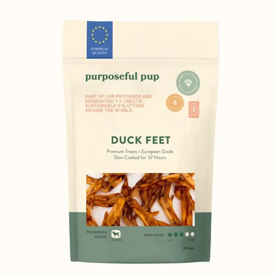 Purposeful Pup Treats Duck Feet Dog Treats 20 Pack Purposeful Pup Treats