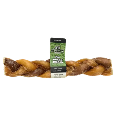 Redbarn Braided Bully Sticks 7" Dog Treats Redbarn