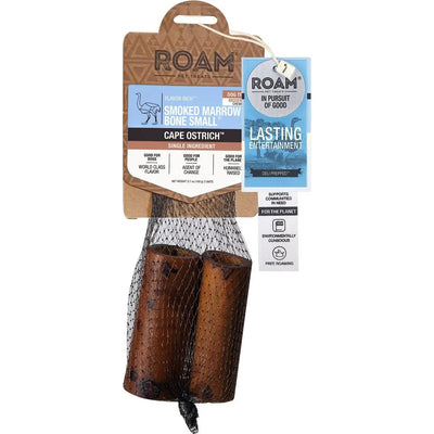 Roam Pet Small Ostrich Marrow Bone Long Lasting Dog Chew 2pk Roam