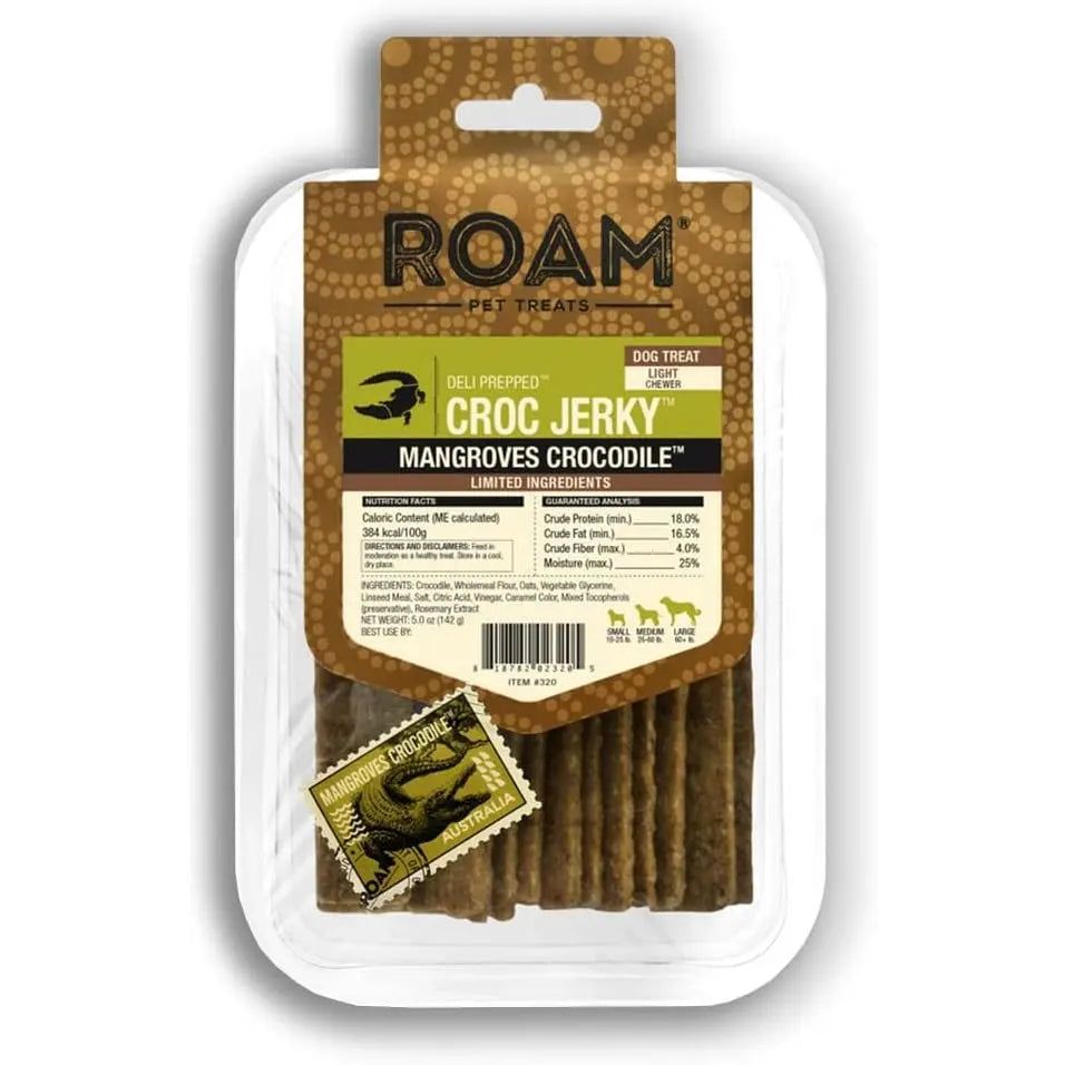 Roam Pet Treats Croc Jerky Wetlands Crocodile Treat for Dogs Roam