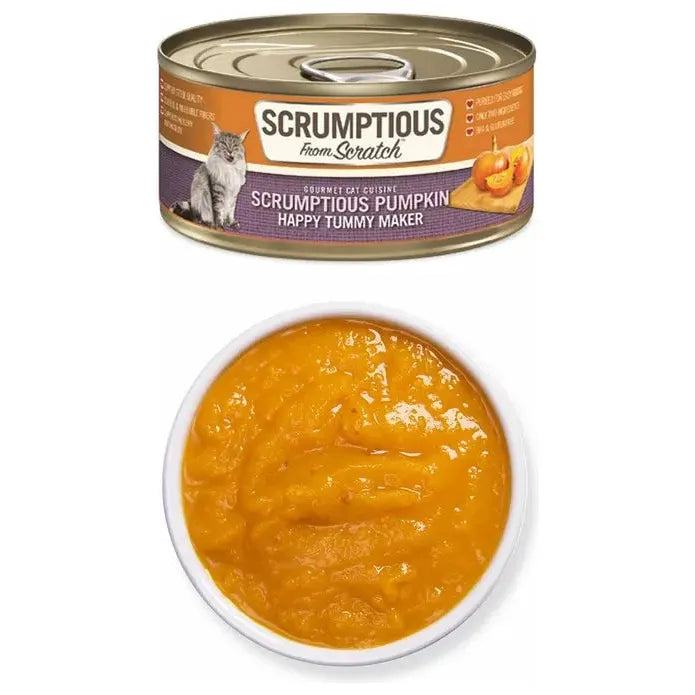 Scrumptious From Scratch Pumpkin Puree Pack Wet Cat Food 12/2.8oz Scrumptious From Scratch