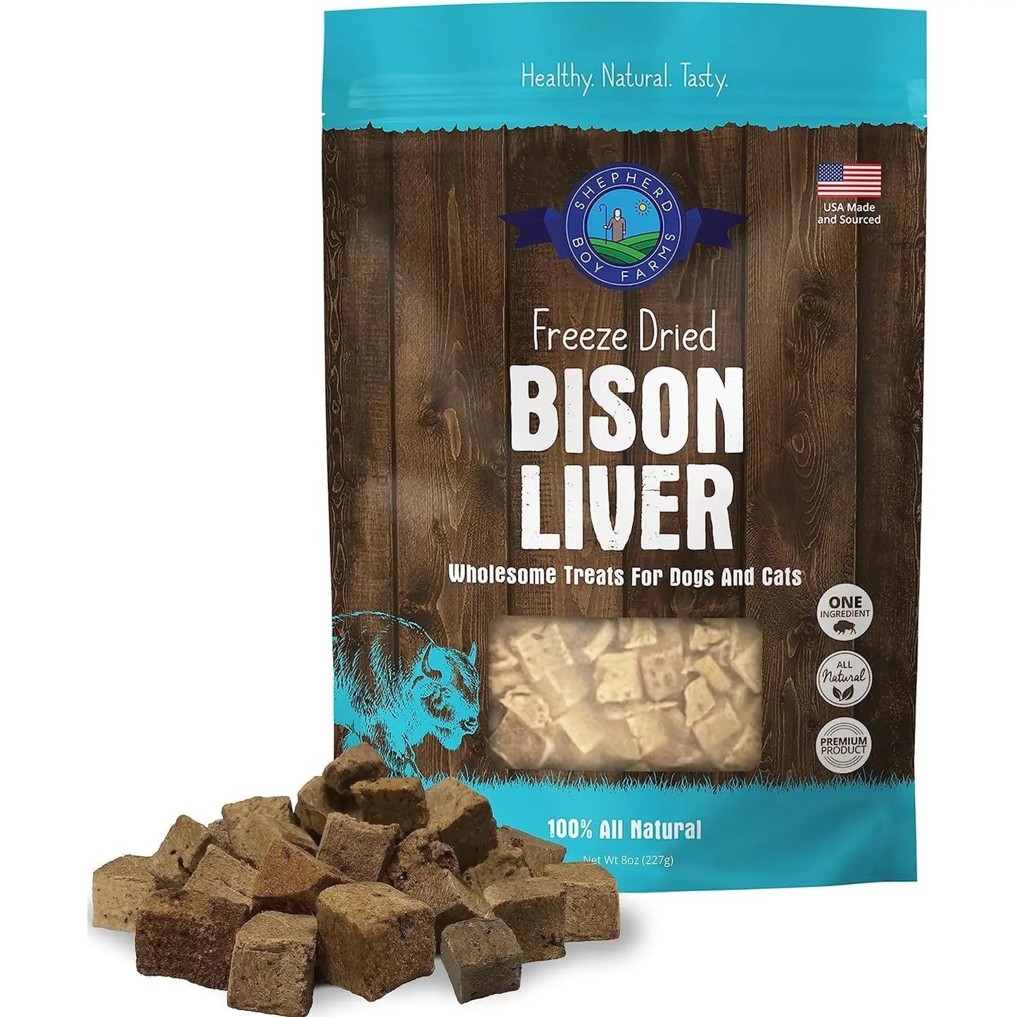 Shepherd Boy Farms Freeze Dried Bison Liver Dog Treats Shepherd Boy Farms