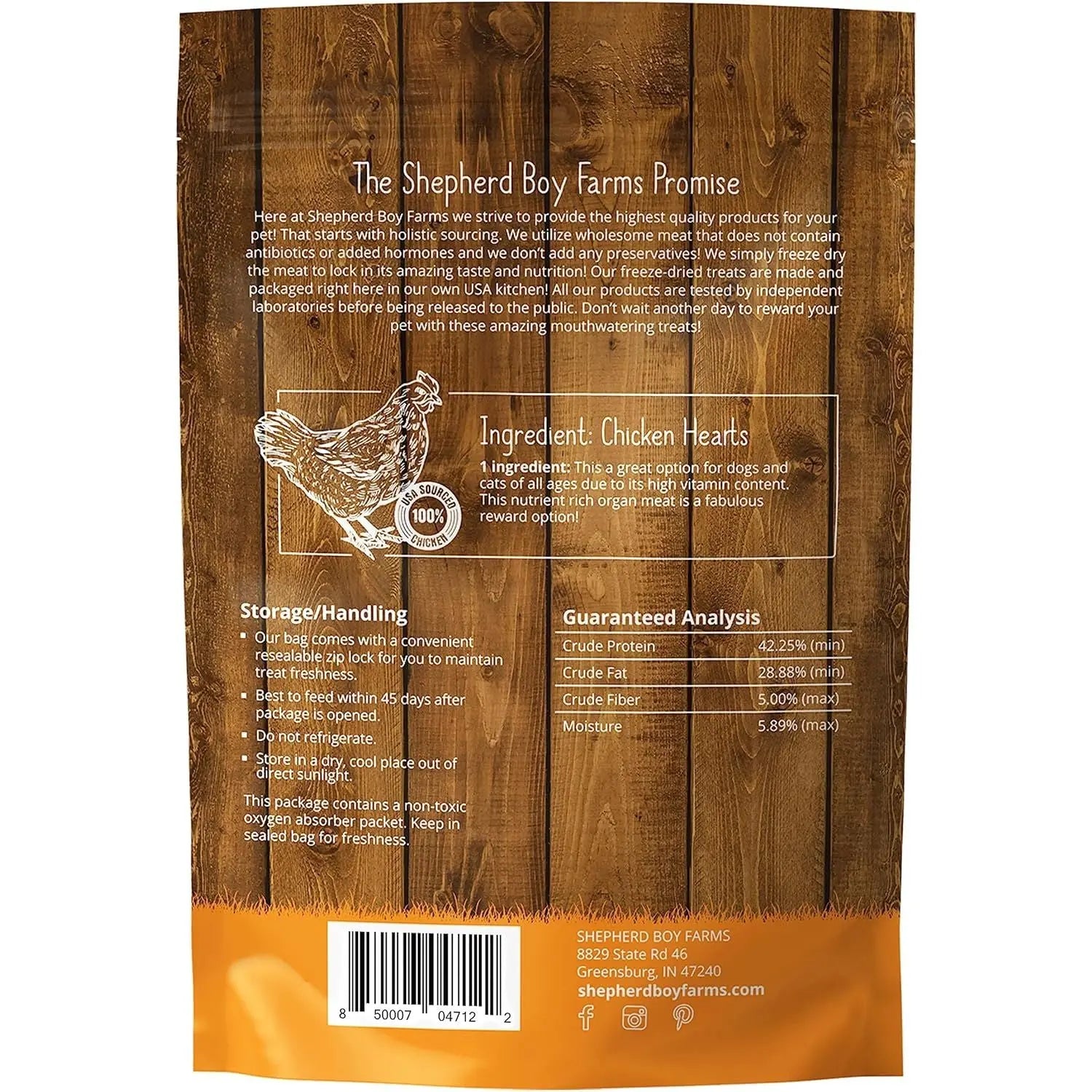 Shepherd Boy Farms Freeze Dried Chicken Heart Dog Treats Shepherd Boy Farms