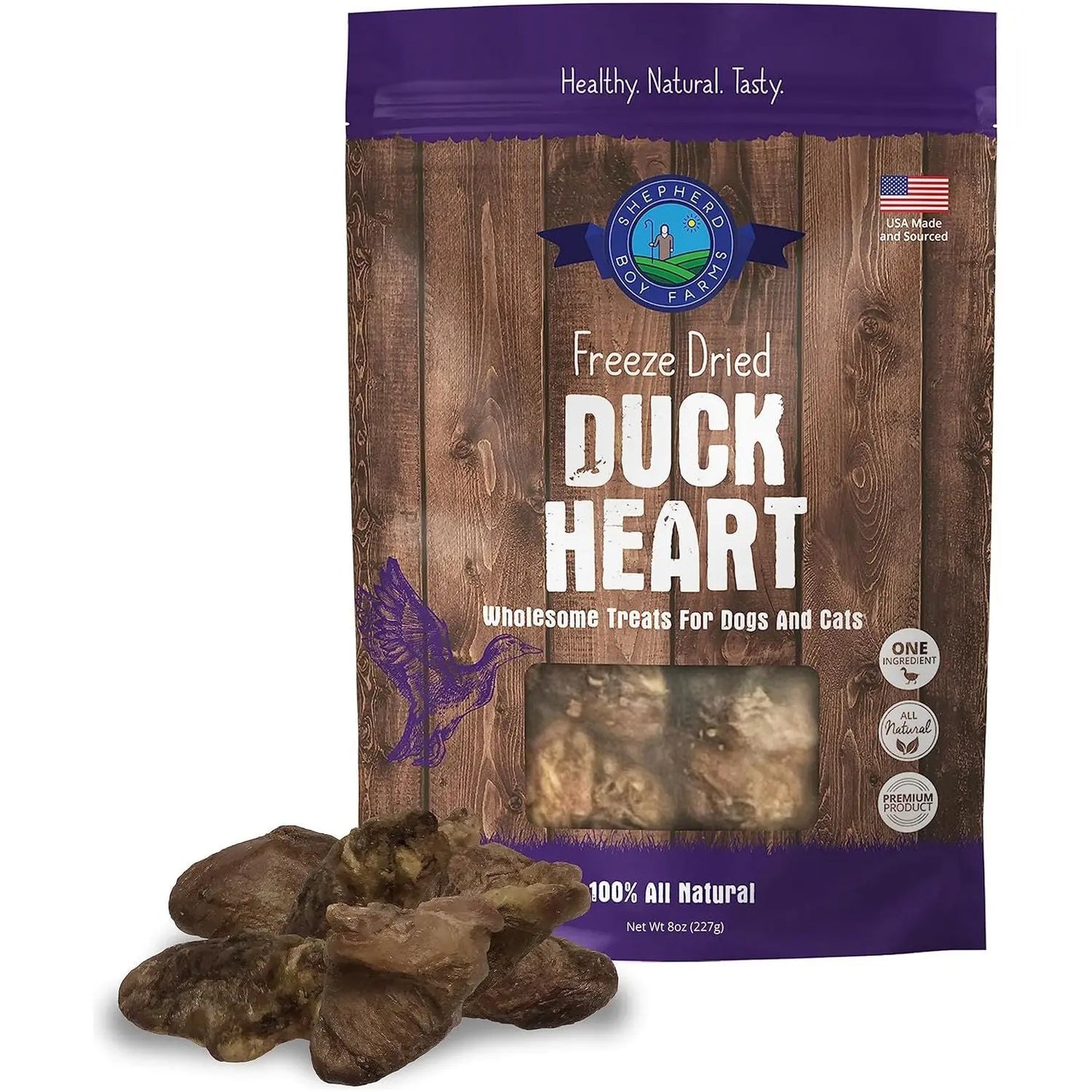 Shepherd Boy Farms Freeze Dried Duck Heart Dog Treats Shepherd Boy Farms