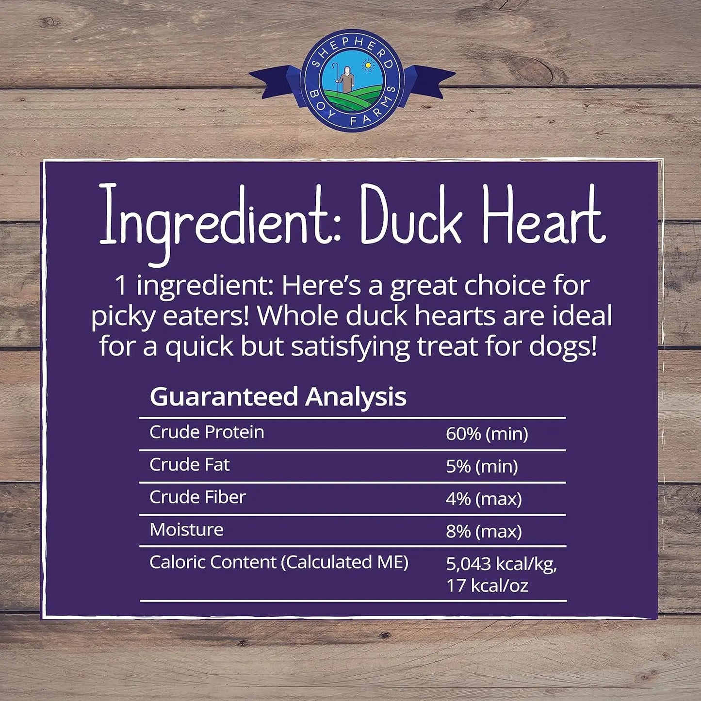 Shepherd Boy Farms Freeze Dried Duck Heart Dog Treats Shepherd Boy Farms