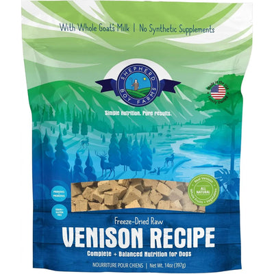 Shepherd Boy Farms Freeze-Dried Venison Recipe Dog Food 14oz Shepherd Boy Farms