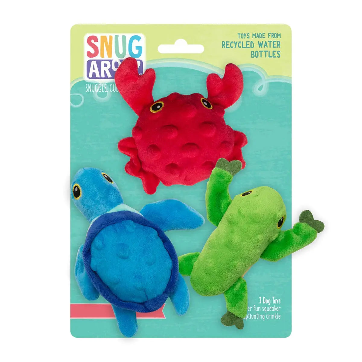 SnugArooz Lil Ocean Buddies Plush Dog Toys 3pk SnugArooz
