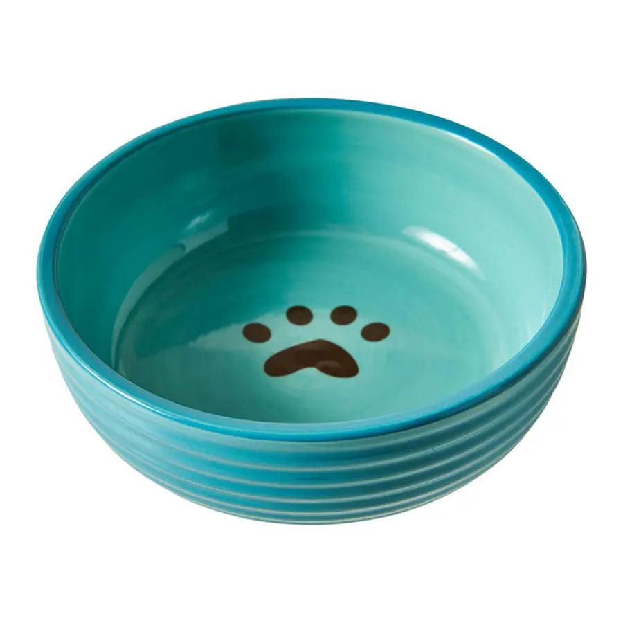 Spot Elegance Ribbed Stoneware Dog Bowl Spot®