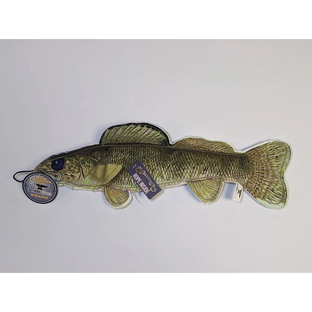 Steel Dog Denim Fish Dog Toys with Rope Steel Dog