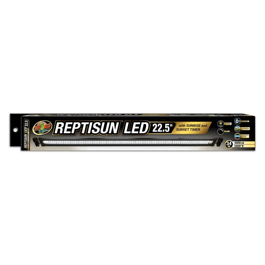 Zoo Med Reptisun LED w/Sunrise & Sunset Timer Terrarium Hood Zoo Med Laboratories