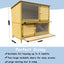 Talis-us Rabbit Hutch Small Animals Habitat with Ramp, Removable Tray, and Weatherproof Roof Talis Us