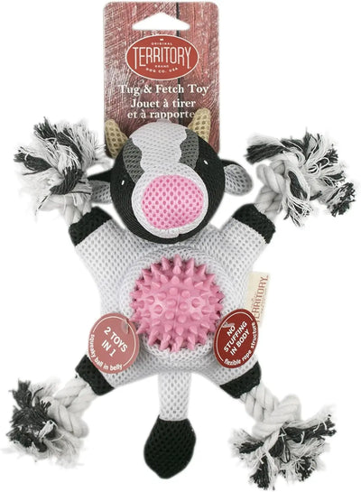 Territory 2 in 1 No Stuffing Removable Fetch Ball Tug Dog Toy Territory