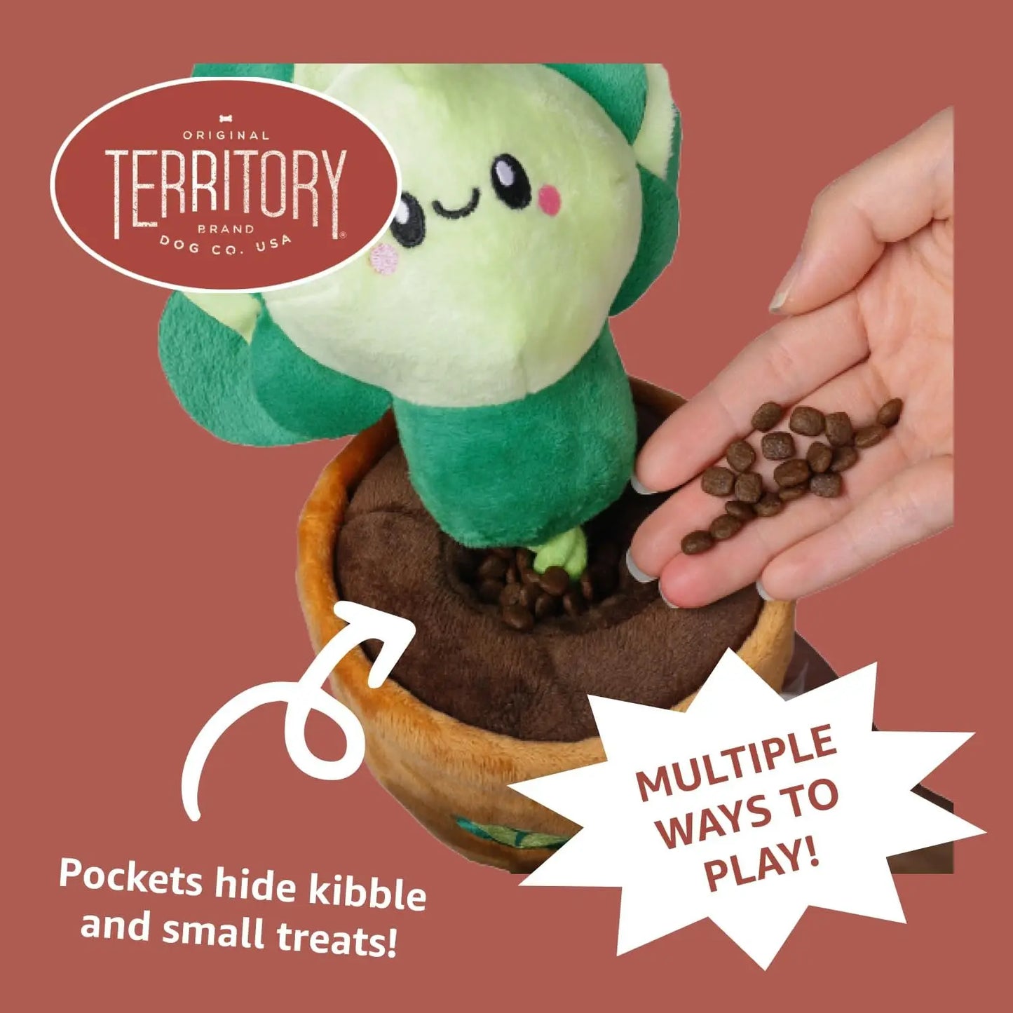 Territory Interactive Play Plush Treat-and-Tug Reward Toy for Dogs Territory