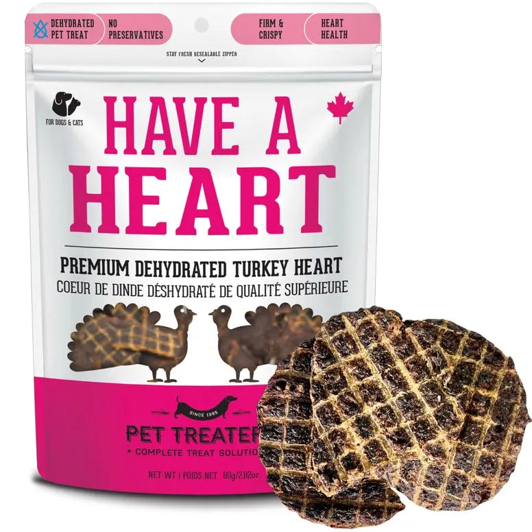 The Granville Island Turkey Heart Premium Dehydrated Pet Treat High Protein  2.8 oz Granville