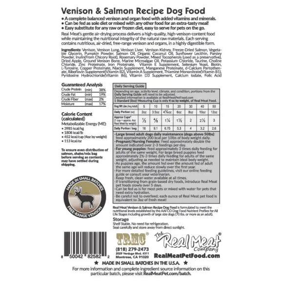 The Real Meat Company Air-Dried Venison with Salmon Dog Food 2lb Real Meat®