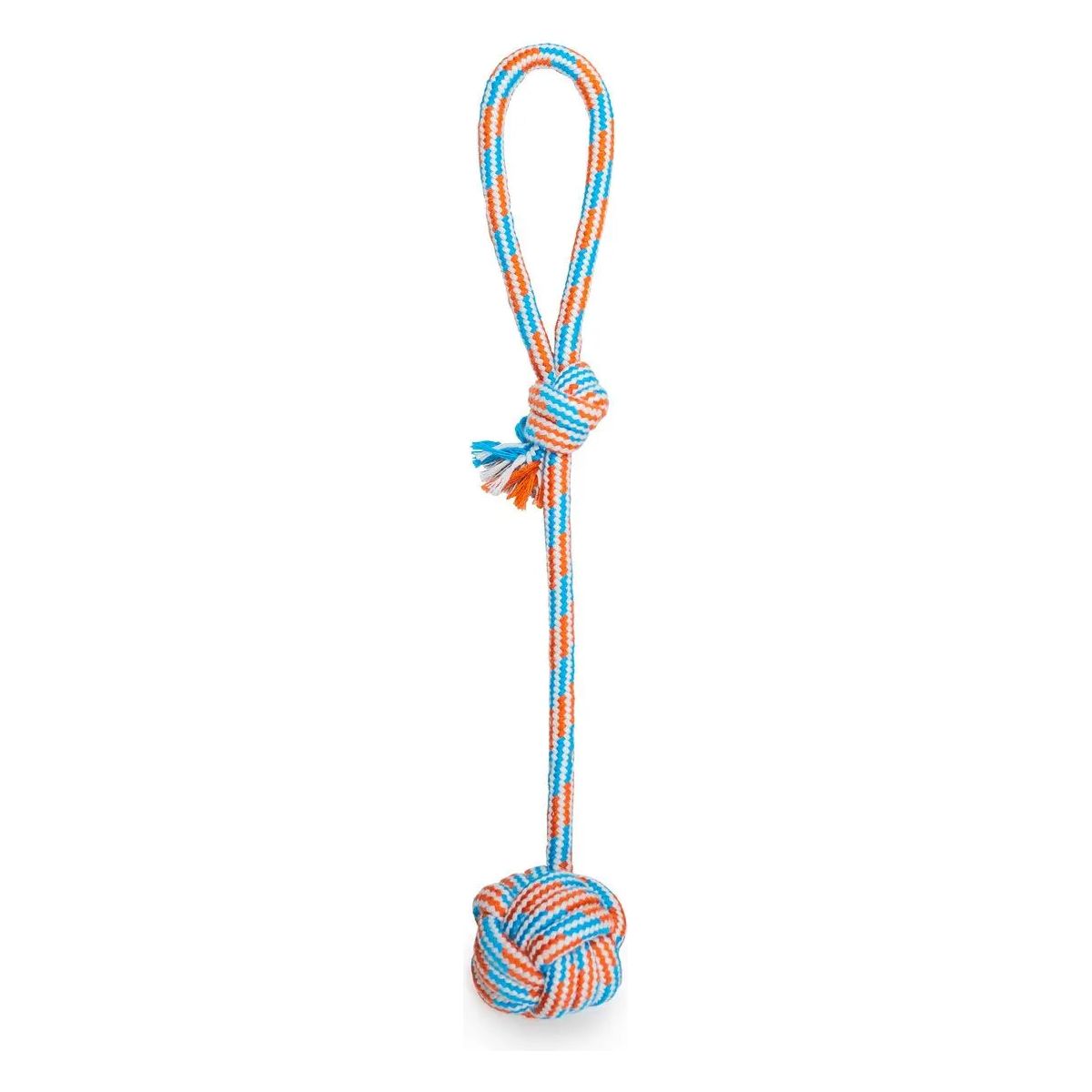 ThoozyPet Ball Tug Rope Dog Toy with Handle 17" ThoozyPet