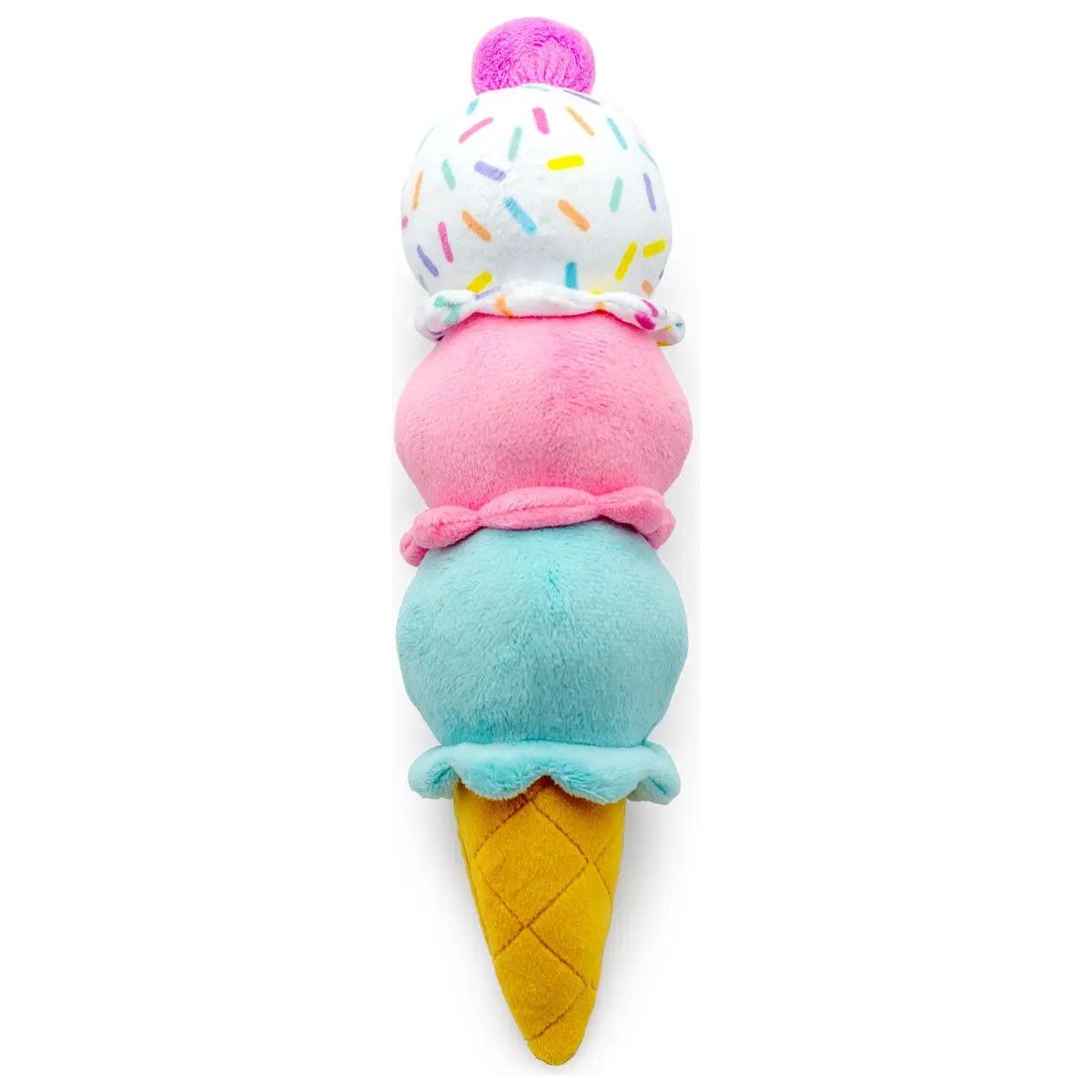 ThoozyPet Birthday 3-Scoop Ice Cream Cone Plush Dog Toy 12" ThoozyPet