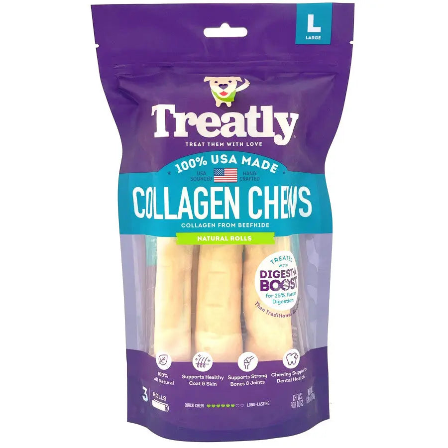 Treatly Collagen Chew Rolls Dog Treats Treatly