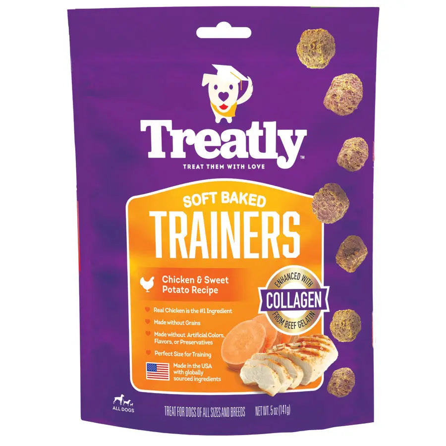 Treatly Soft Baked Trainers Dog Treats 5 oz Treatly