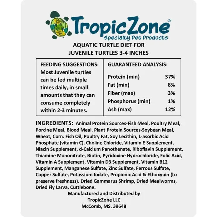 TropicZone Aquatic Turtle Diet Stage-3 Juvenile Formula TropicZone