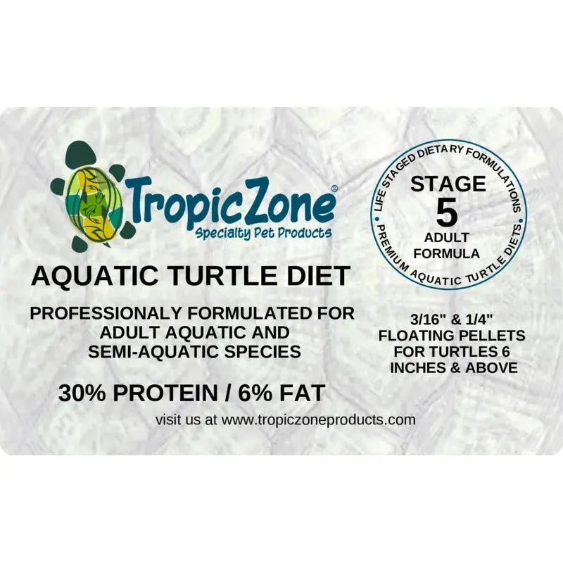 TropicZone Aquatic Turtle Diet Stage-5 Adult Formula TropicZone