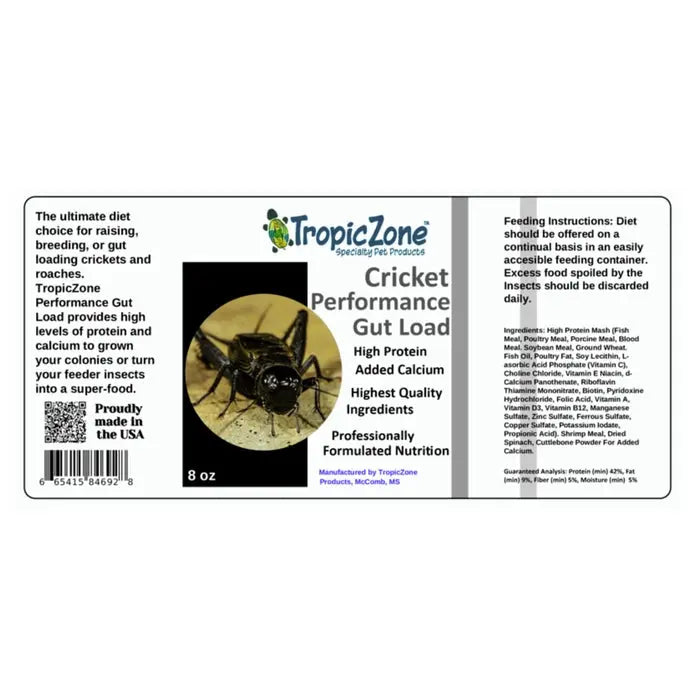 TropicZone Cricket Performance Gut Load TropicZone