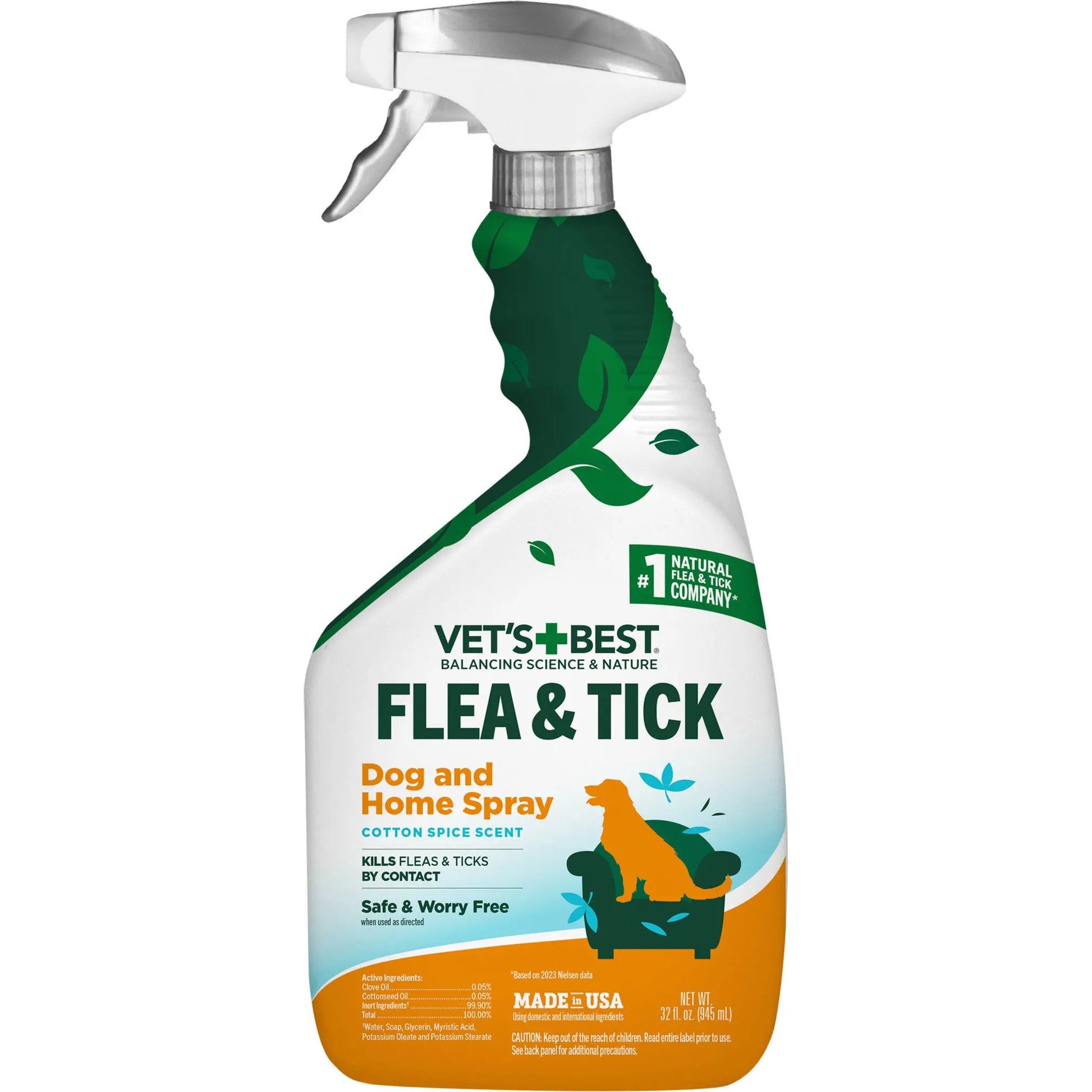 Vet's Best Cotton Spice Scent Flea & Tick Dog and Home Spray Vet's Best