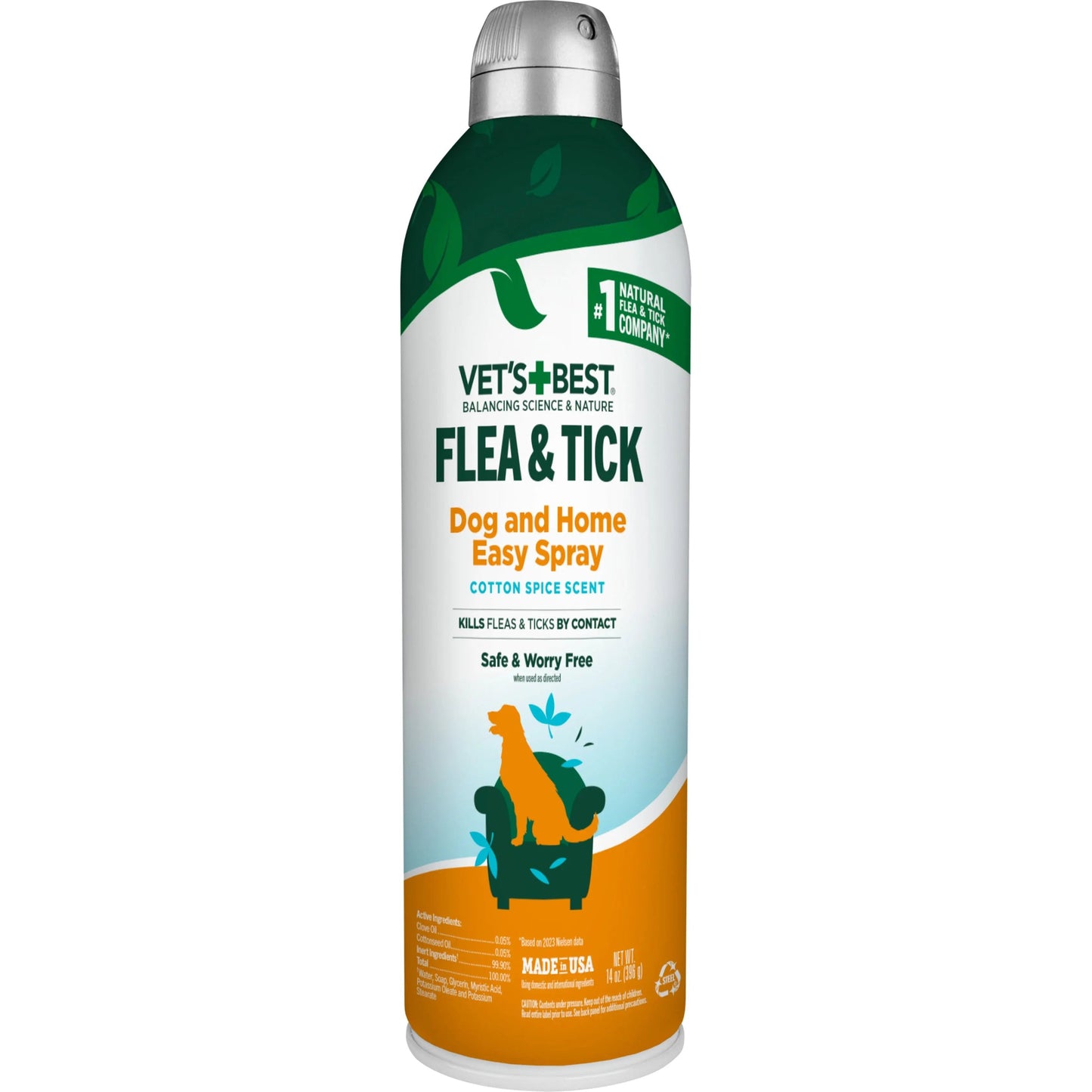 Vet's Best Cotton Spice Scent Flea & Tick Dog and Home Spray Vet's Best