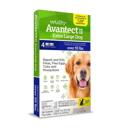 Vetality Avantect II Flea and Tick Collar for Dogs Vetality